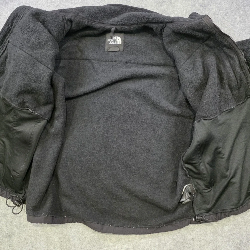 The North Face Denali Jacket Mens XL Black Fleece Nylon Full Zip Windbreaker